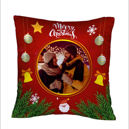 Personalized Merry Christmas Cushion for Festive Home Décor - Uncommongifts.in
